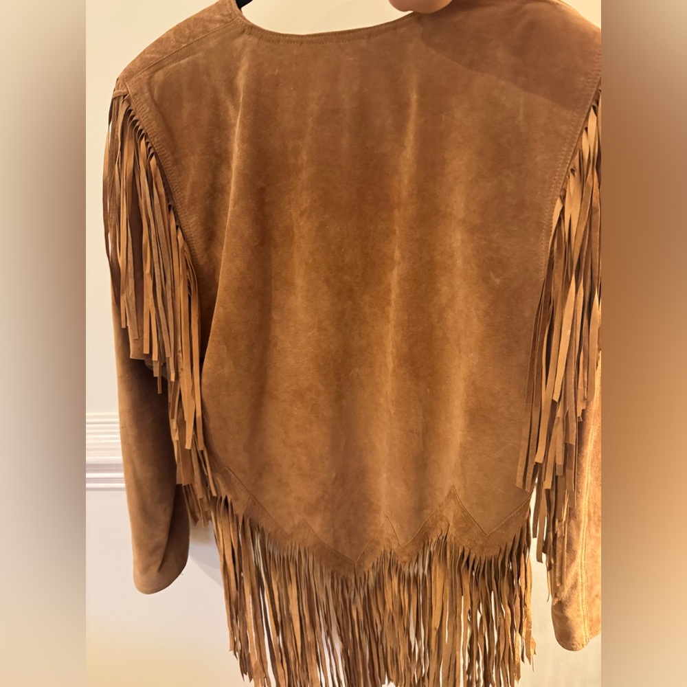 Cache Suede Fringe Jacket in Brown - Picture 2 of 3
